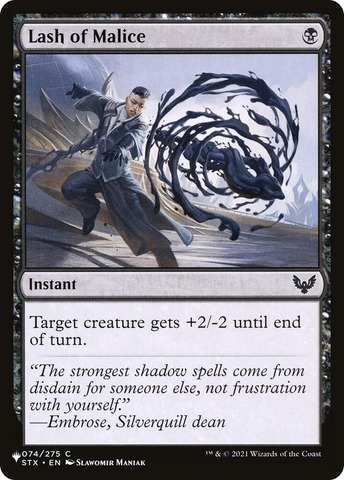 Lash of Malice - The List